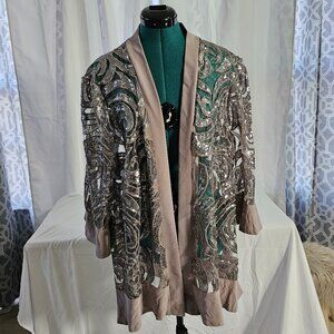 R&M Richards Sequined Swirl Jacket – Size 16